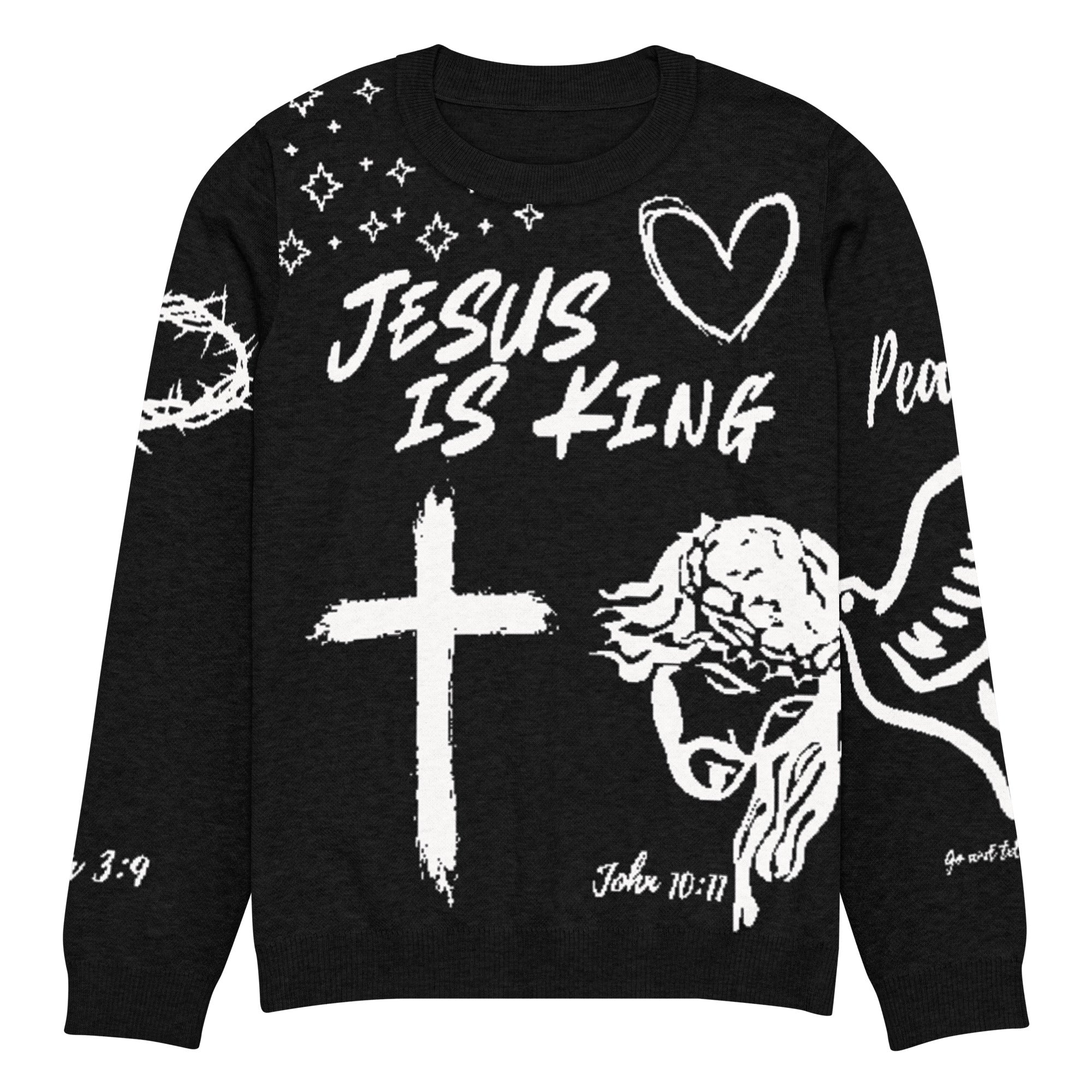 Jesus Is King | Knitted crew neck sweater – Go and Tell Attire