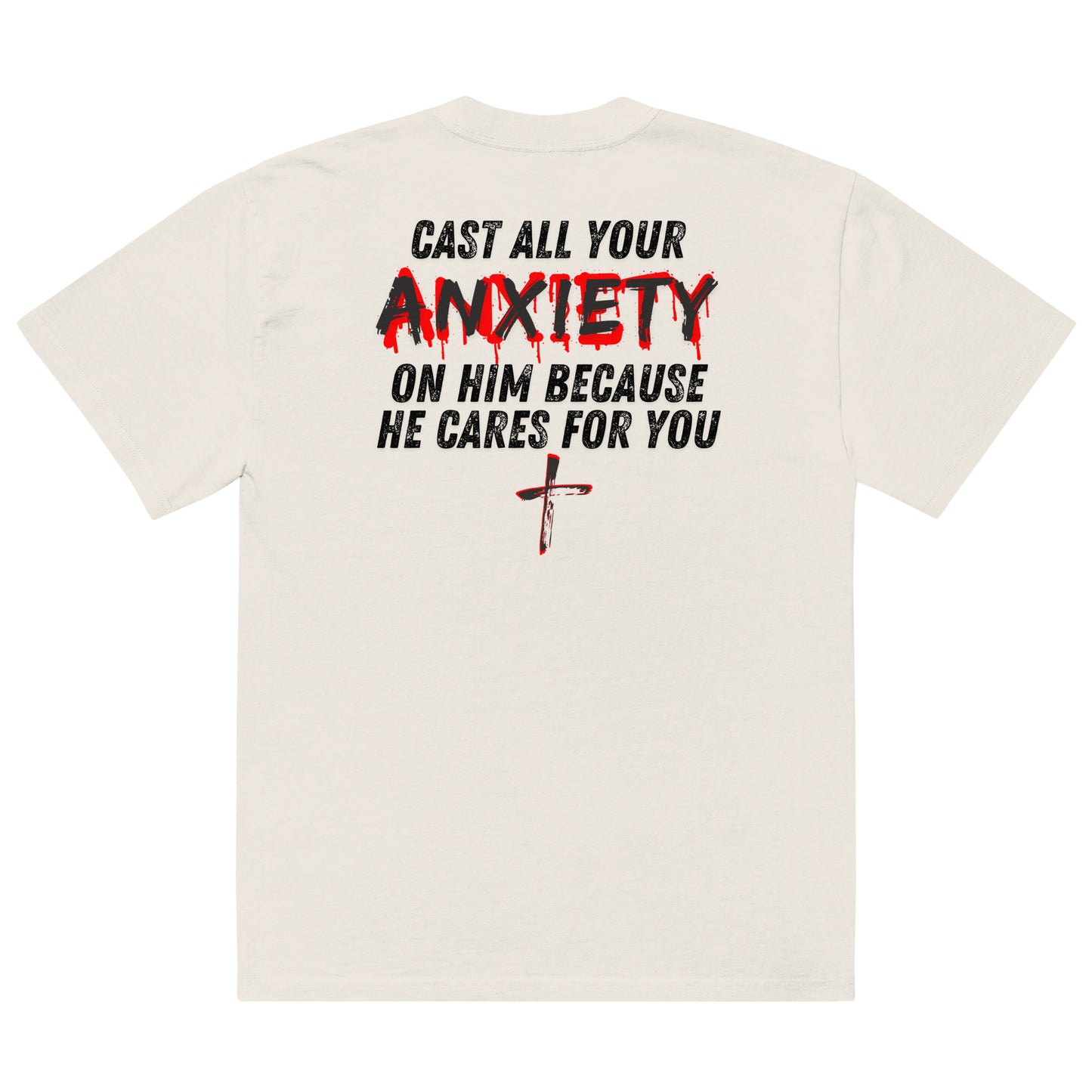 God Kill Anxiety Oversized Heavyweight Faded T