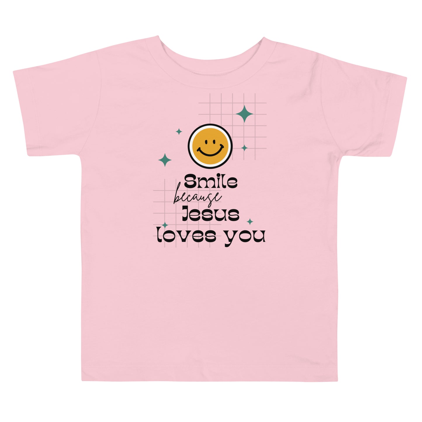 Smile Because Jesus Loves You Toddler Short Sleeve Tee