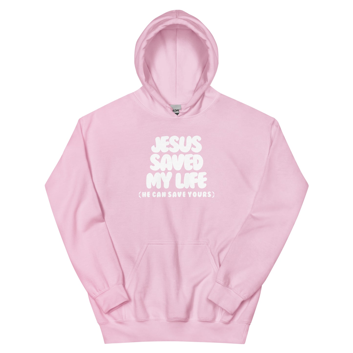 Jesus Saved My Life Unisex Hoodie (Bubble Letters)