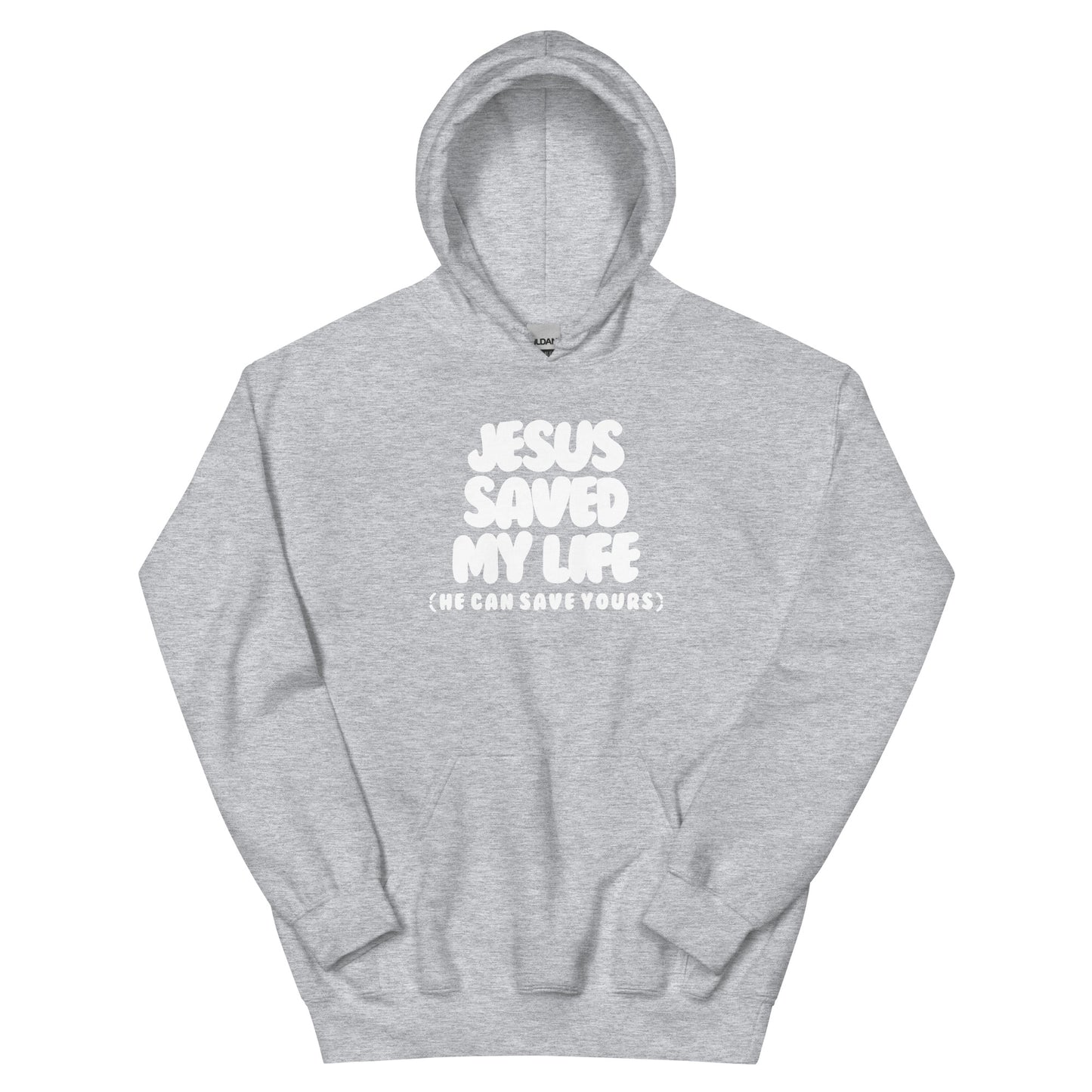 Jesus Saved My Life Unisex Hoodie (Bubble Letters)