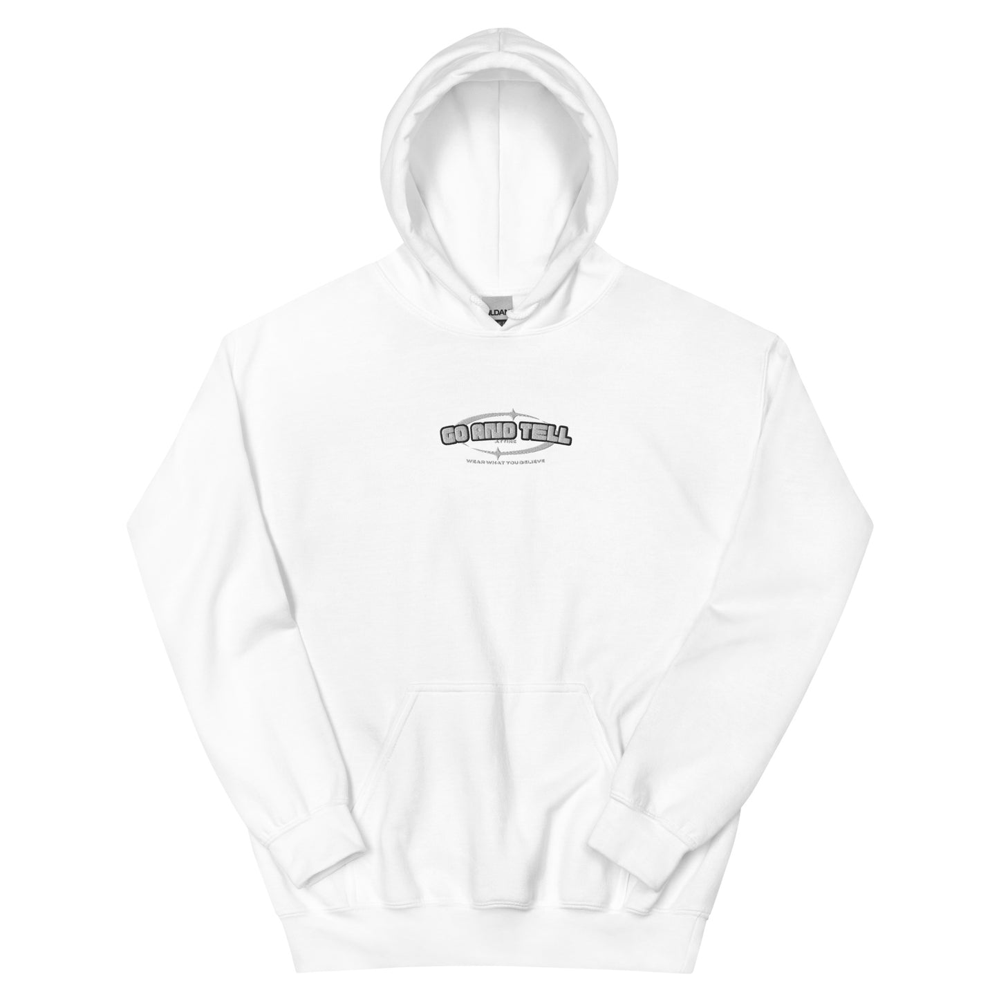 Go and Tell Embroidered Unisex Hoodie