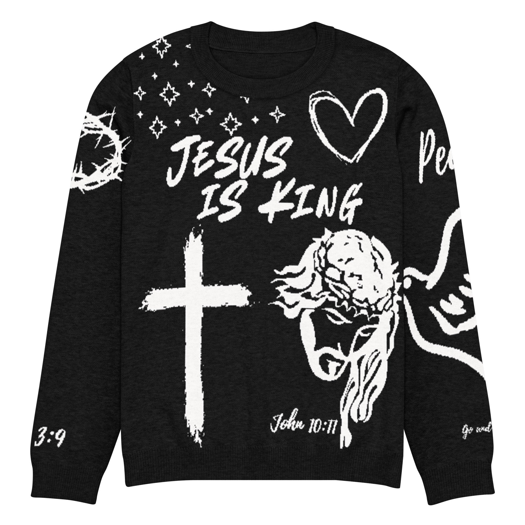 Jesus Is King | Knitted crew neck sweater – Go and Tell Attire