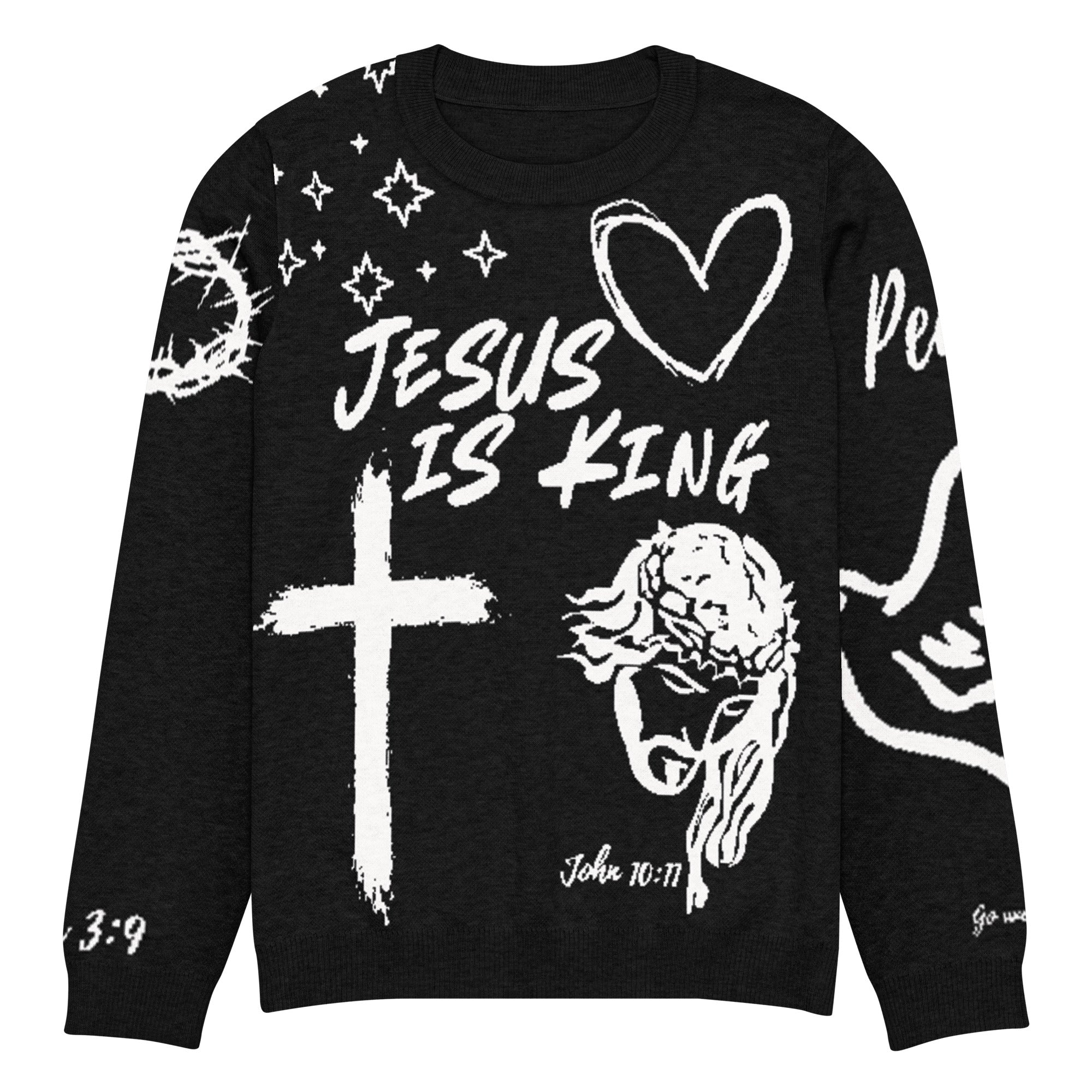 Jesus Is King | Knitted crew neck sweater – Go and Tell Attire