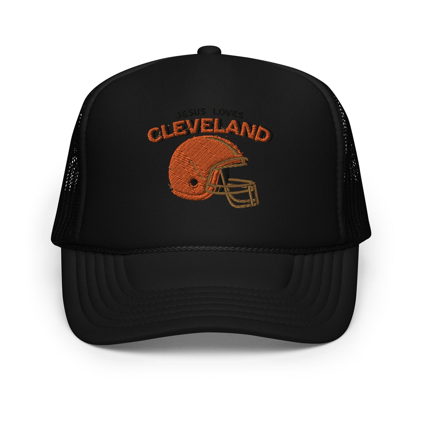 Jesus Loves Cleveland Foam trucker hat