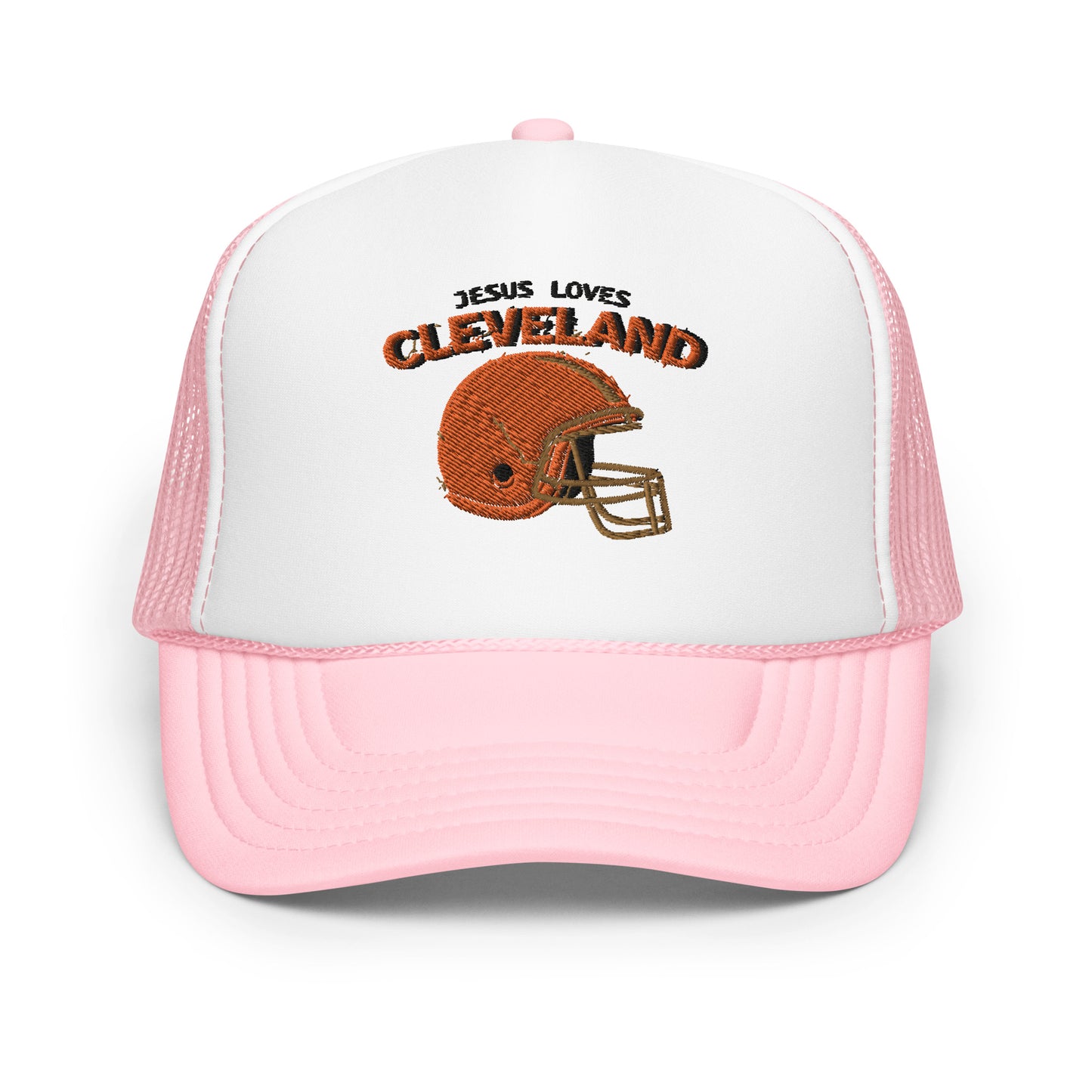 Jesus Loves Cleveland Foam trucker hat