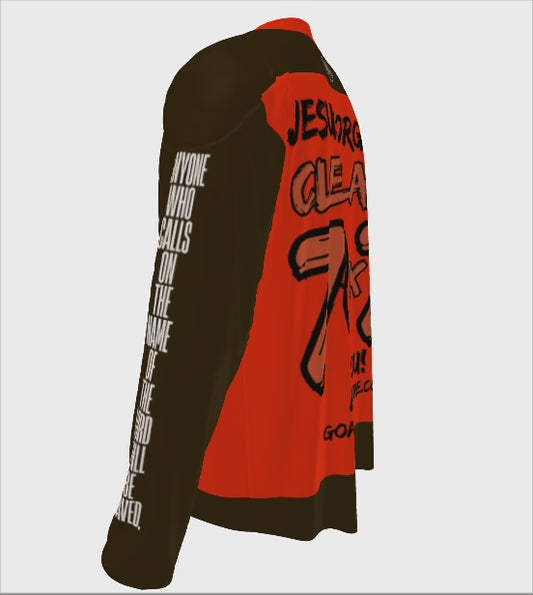 Jesus Forgives Cleveland (and you) | Recycled hockey jersey