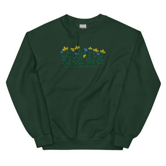 Naomi Flower Crew | Unisex Embroidered Crewneck