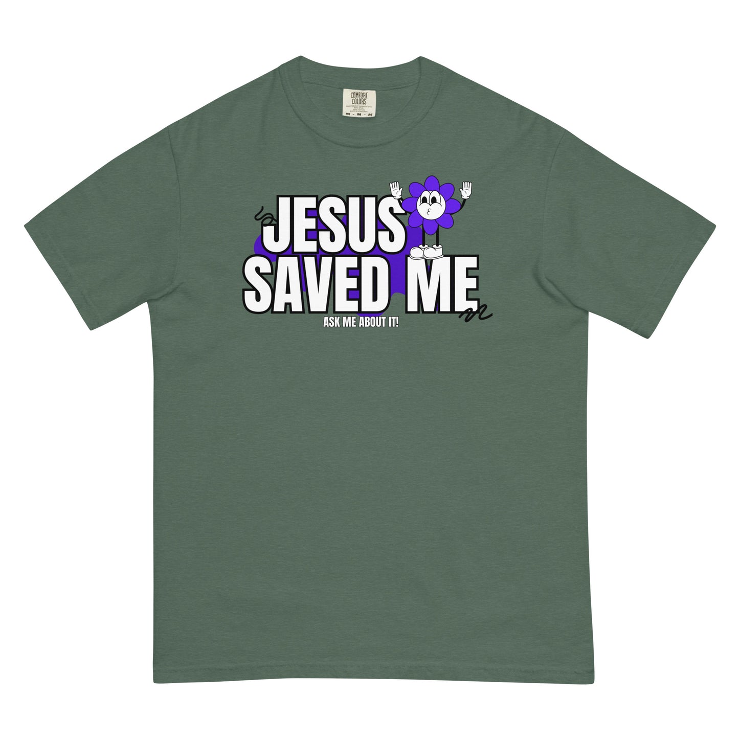 Jesus Saved Me Retro T | Unisex Comfort Color T