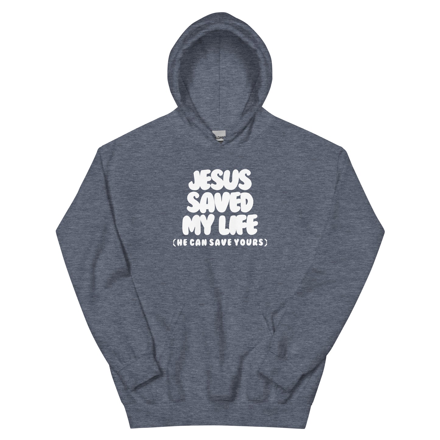 Jesus Saved My Life Unisex Hoodie (Bubble Letters)