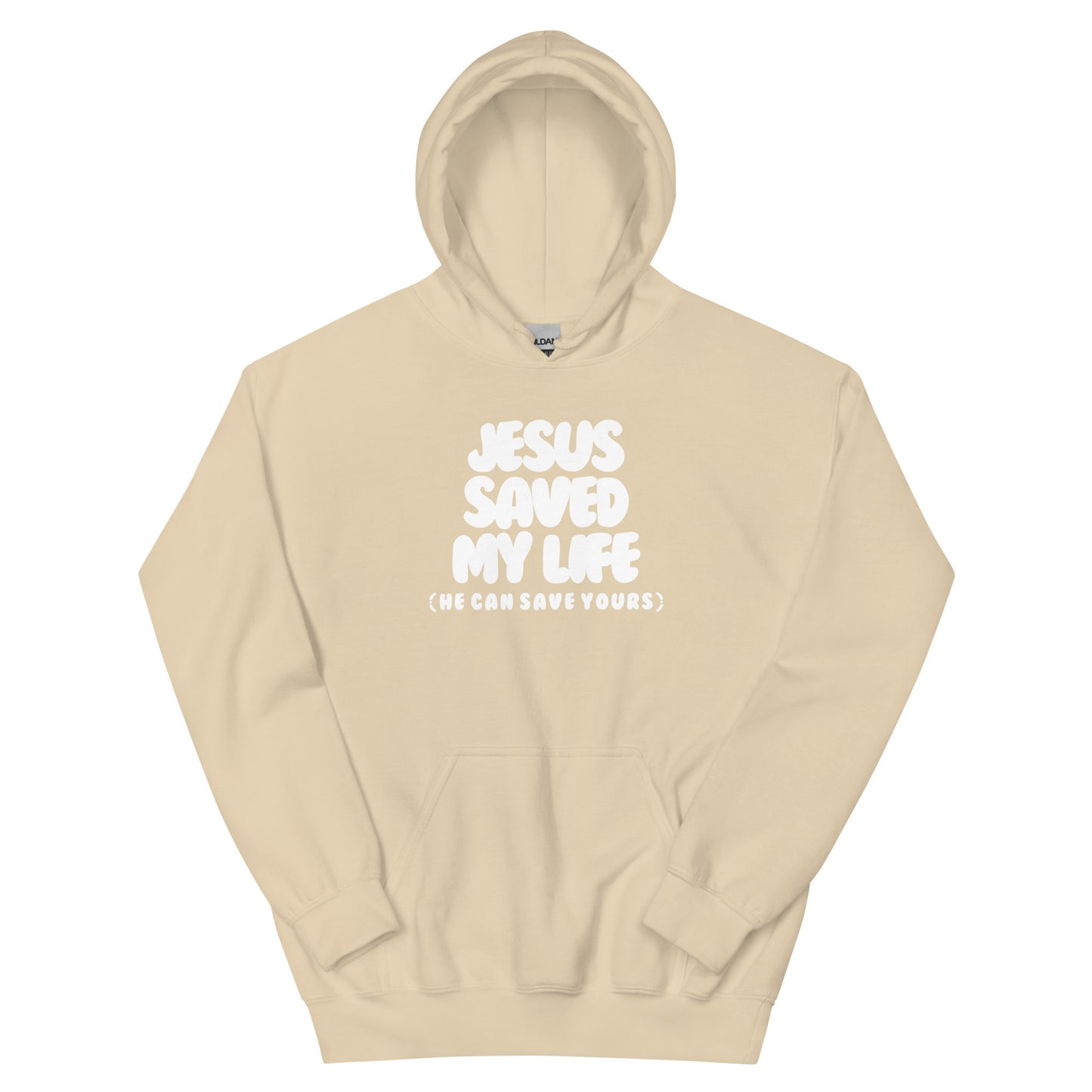 Jesus Saved My Life Unisex Hoodie (Bubble Letters)