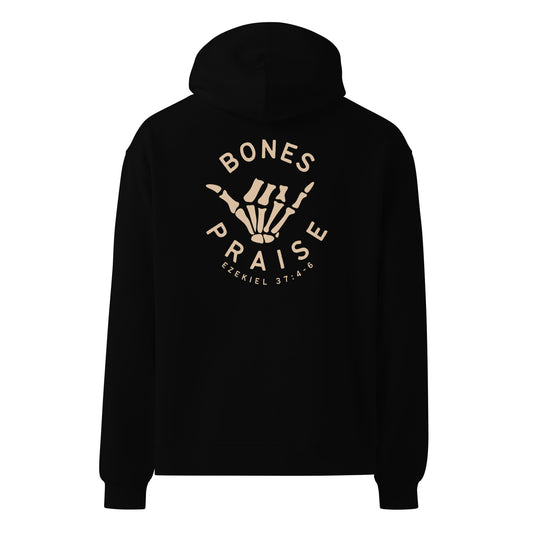 Bones Praise  Oversized Heavyweight Faded Hoodie