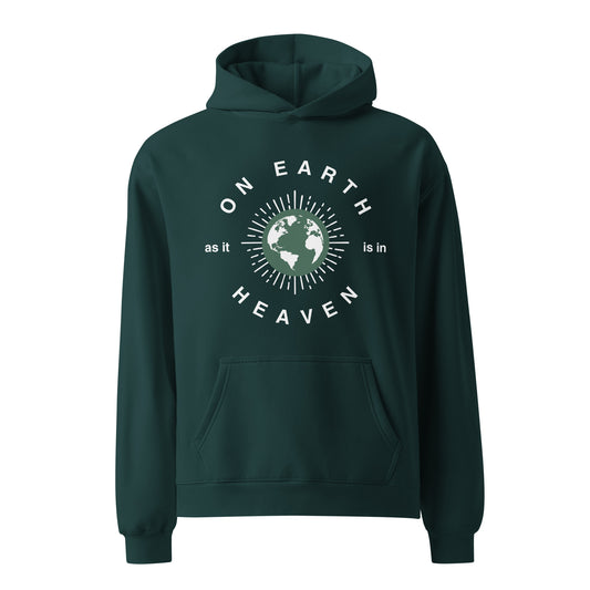 On Earth As It Is In Heaven Unisex Oversized Heavyweight Hoodie