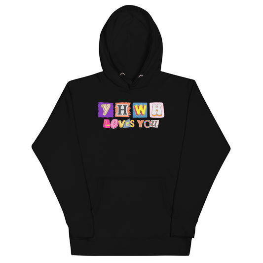 YHWH Loves You Hoodie (Comfort Colors)